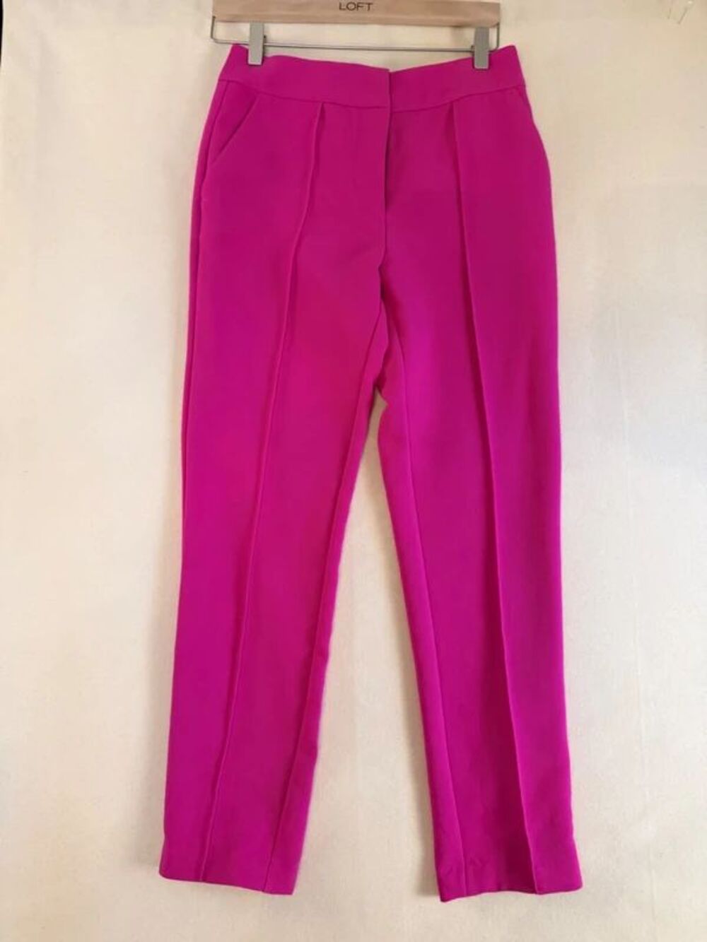 Vince Camuto Hot Pink Fuchsia Blazer Pants Suit Set Size 2 - Picture 5 of 16